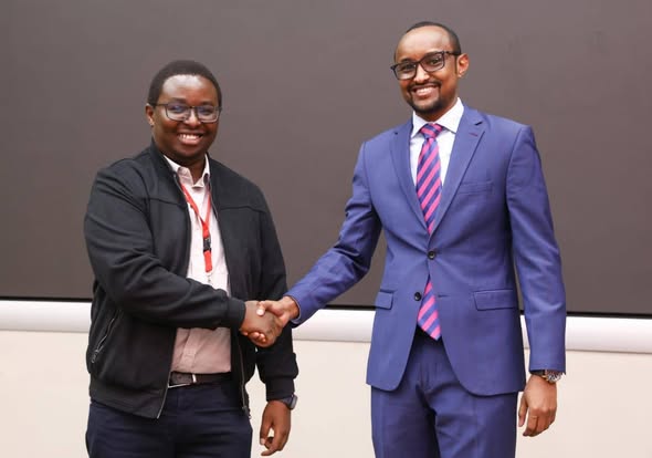 Executive Handshake during Award Ceremony